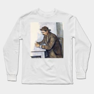 The Cardplayer by Paul Cezanne Long Sleeve T-Shirt